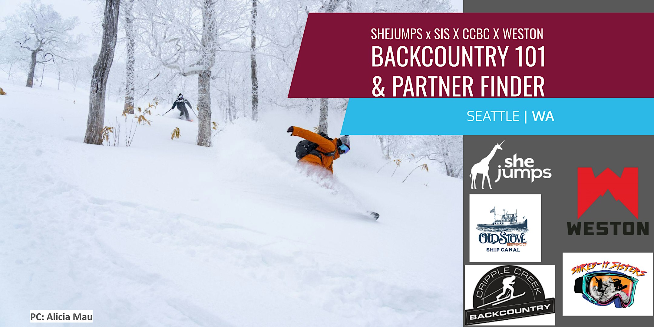 SheJumps x SIS x CCBC x Weston | Backcountry 101  + Partner Finder | WA