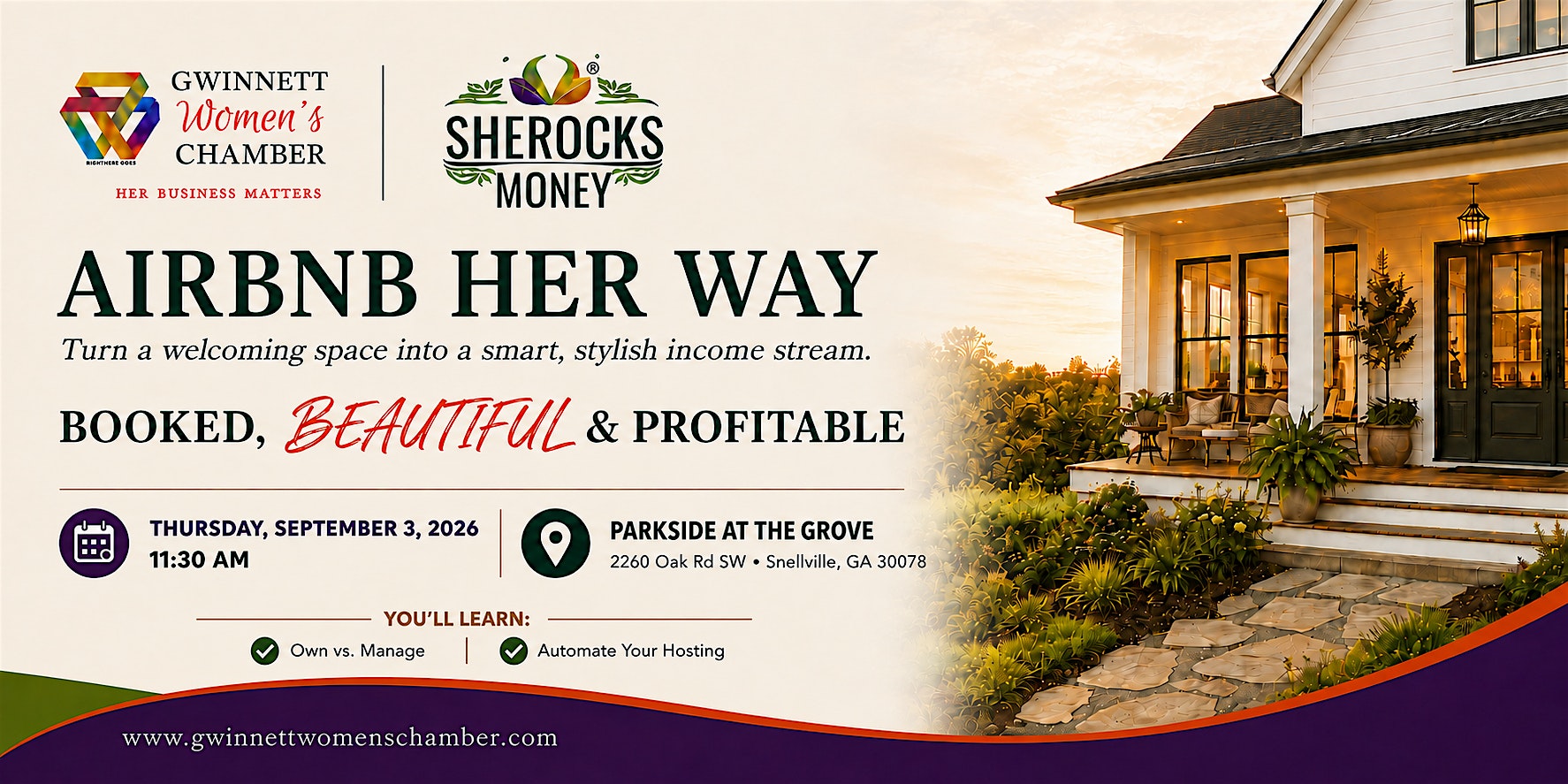 Airbnb Her Way: Booked, Beautiful & Profitable