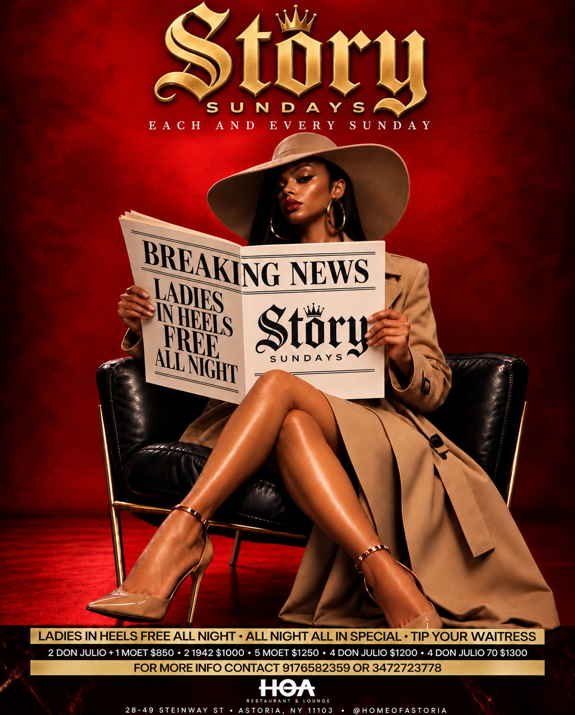 LADIES FREE ALL NIGHT AT “ STORY SUNDAYS”