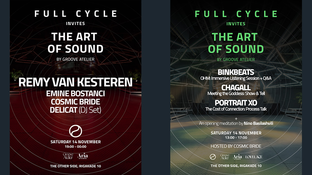 FULL CYCLE invites 'The Art of Sound' by Groove Atelier