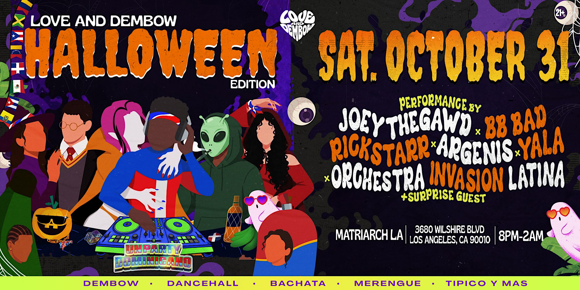 LOVE & DEMBOW: HALLOWEEN EDITION (Costume Party)
