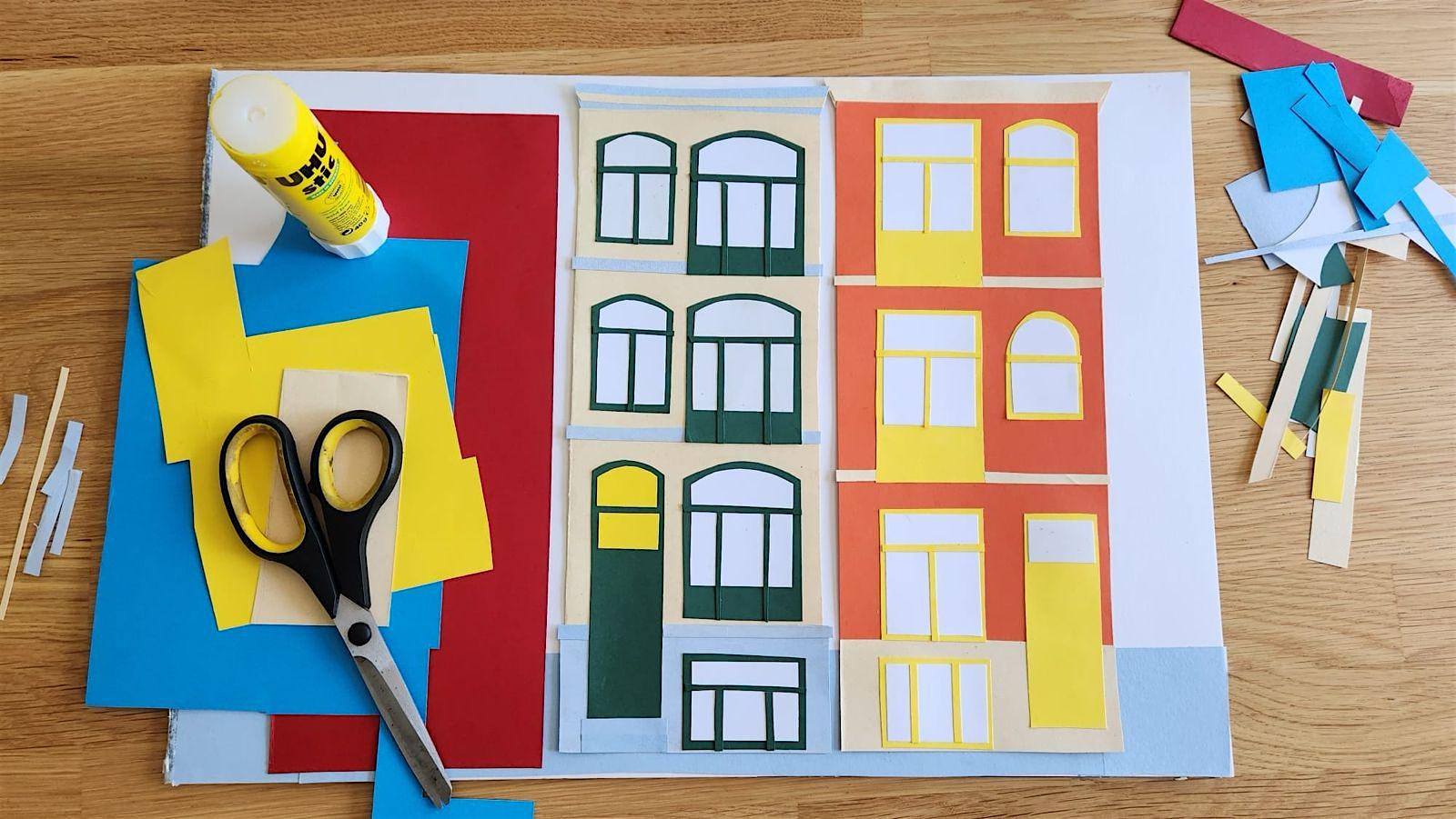 Heritage Days - collage workshop: Brussels townhouses