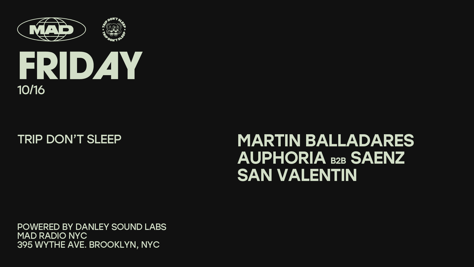 Trip Don't Sleep: Martin Balladares / Auphoria & Saenz