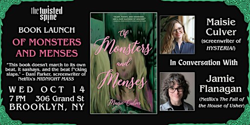 Book Launch: OF MONSTERS AND MENSES by Maisie Culver
