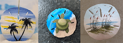 Christmas Painted Beach  Sand Dollar Ornaments  Paint Art Sip Class