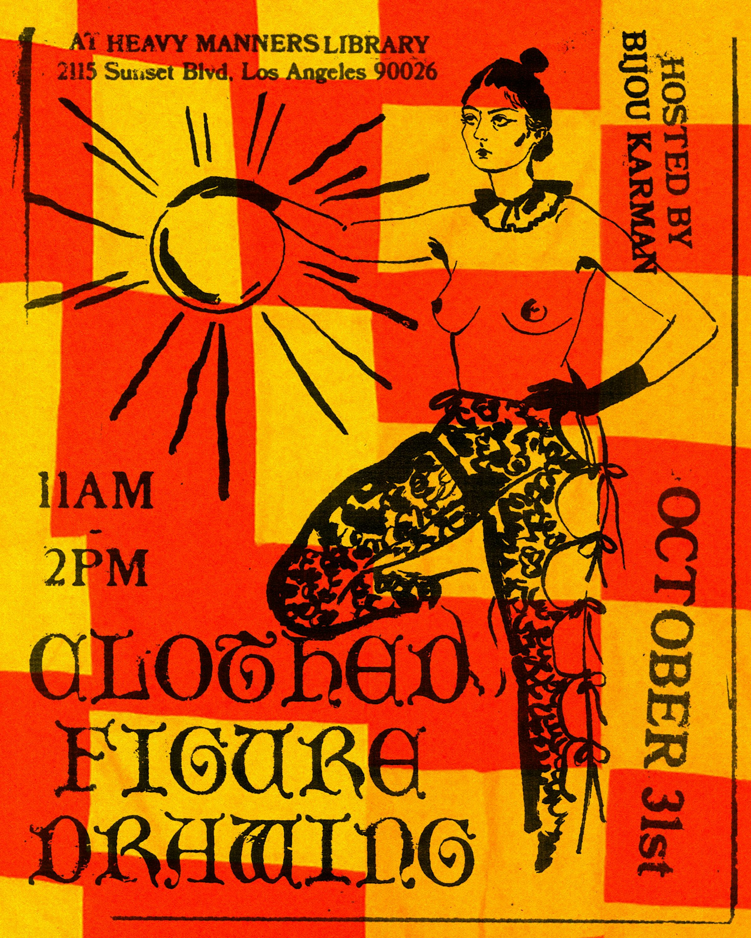 Clothed Figure Drawing at Heavy Manners Hosted by Bijou Karman (10/31)