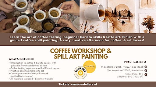 Coffee Workshop & Spill Art Painting