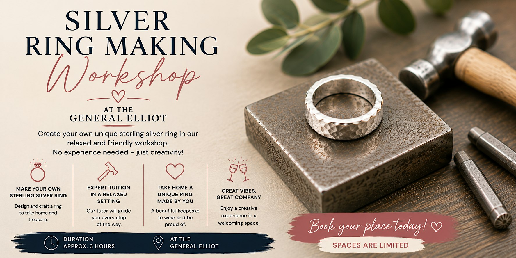Silver Ring Making Workshop at The General Elliot