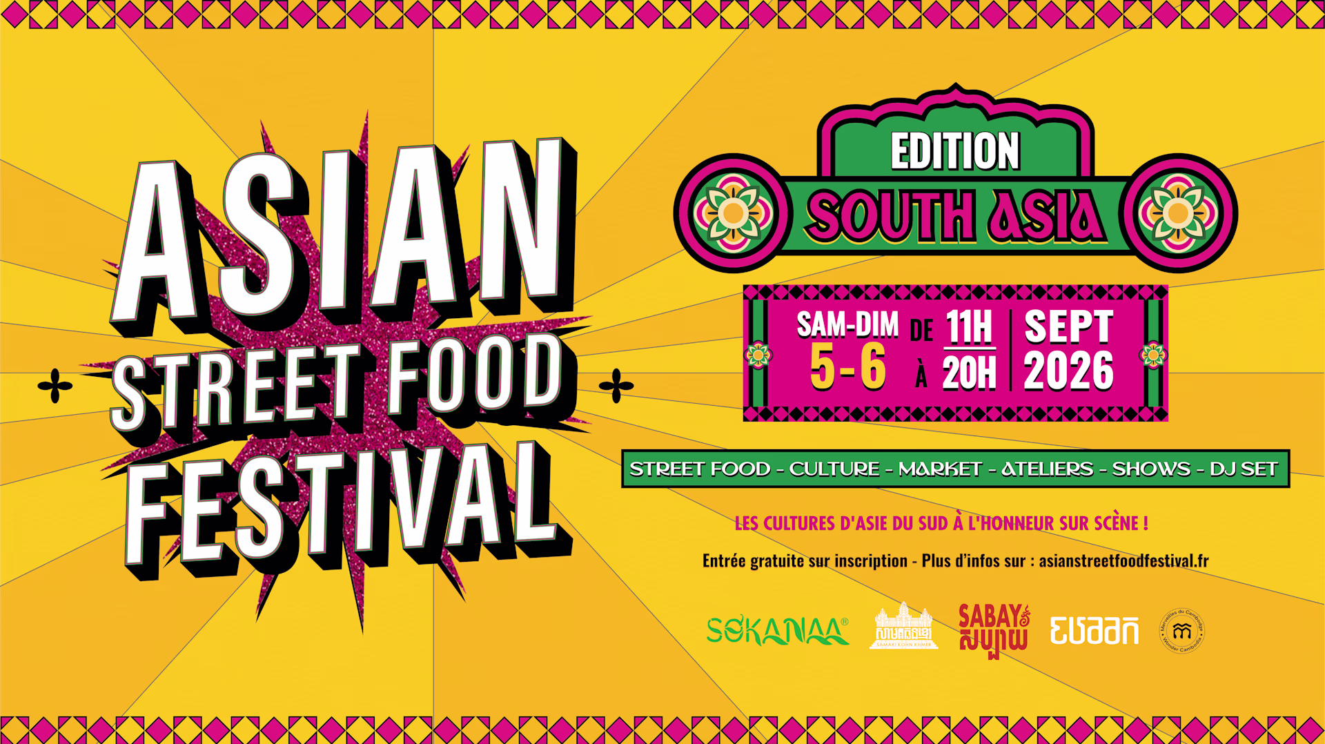 Asian Street Food Festival (6e Édition) 5 & 6 Sept, Paris 12