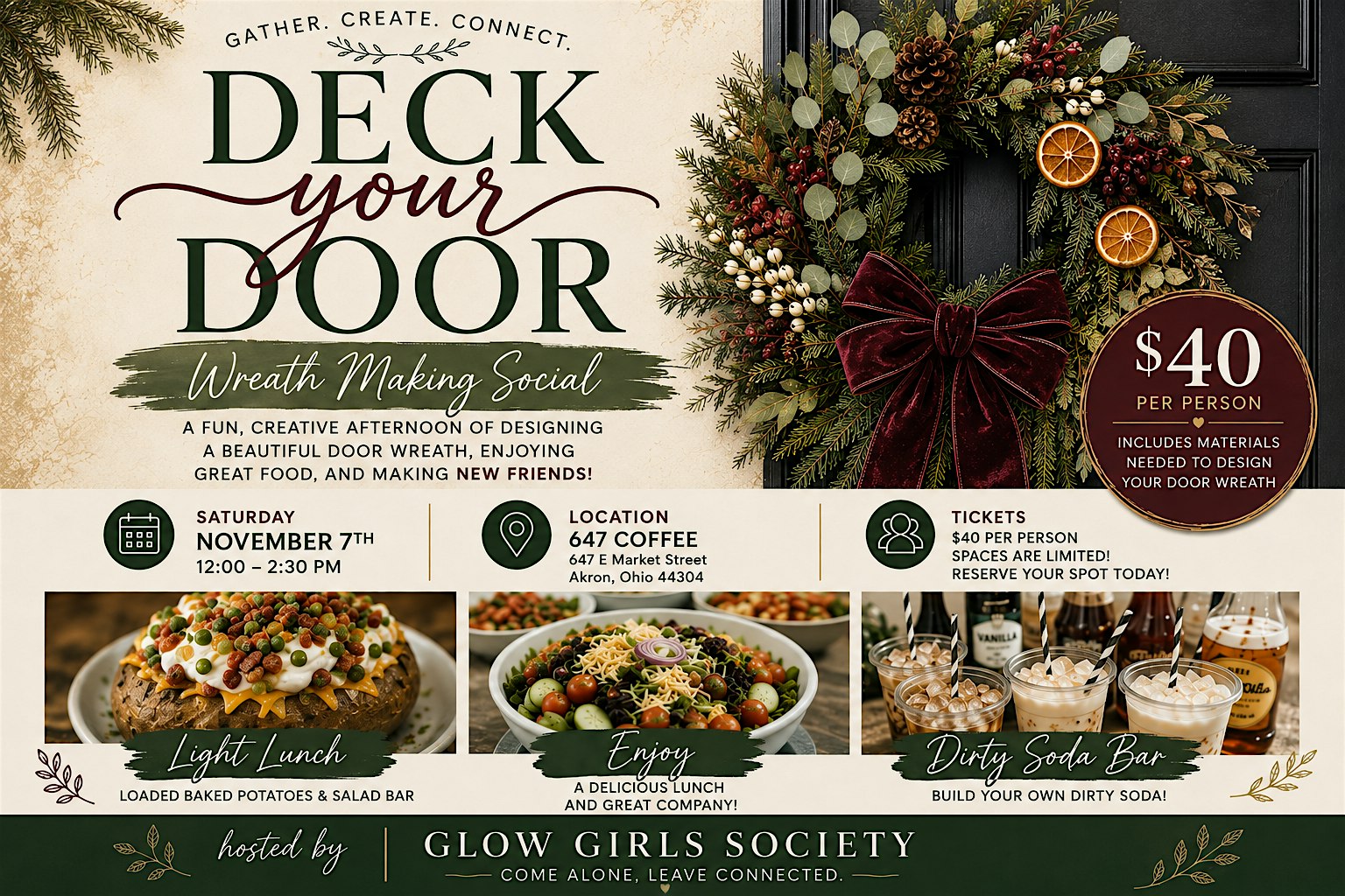 Deck Your Door: Wreath Making Social