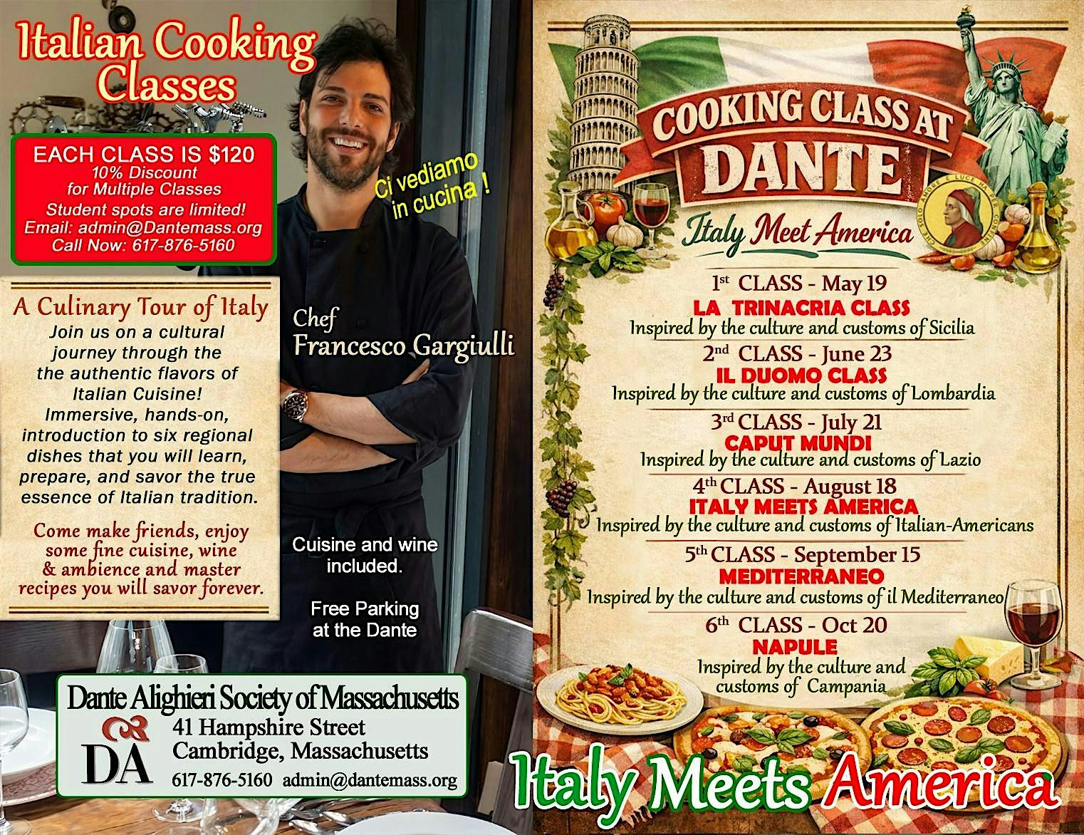Cooking Classes at Dante Alighieri
