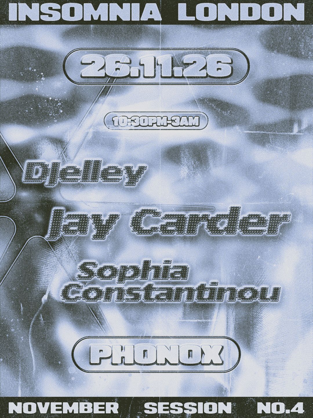 Insomnia: Jay Carder, DJelley & Sophia Constantinou