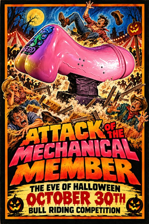The Nerd’s Attack of the Mechanical Member Bull Riding Contest Fri Oct 30th