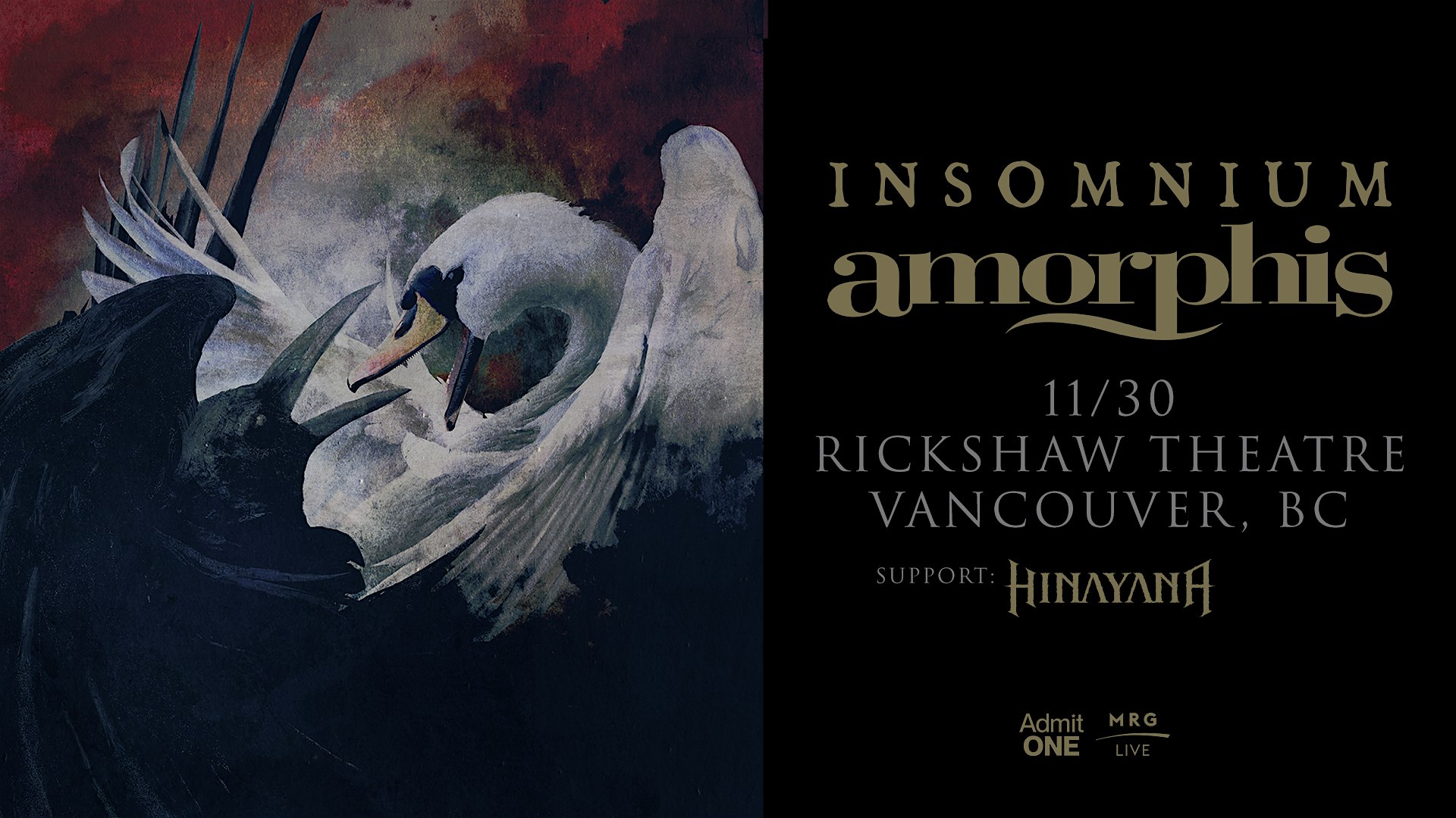 Insomnium & Amorphis with guest Hinayana