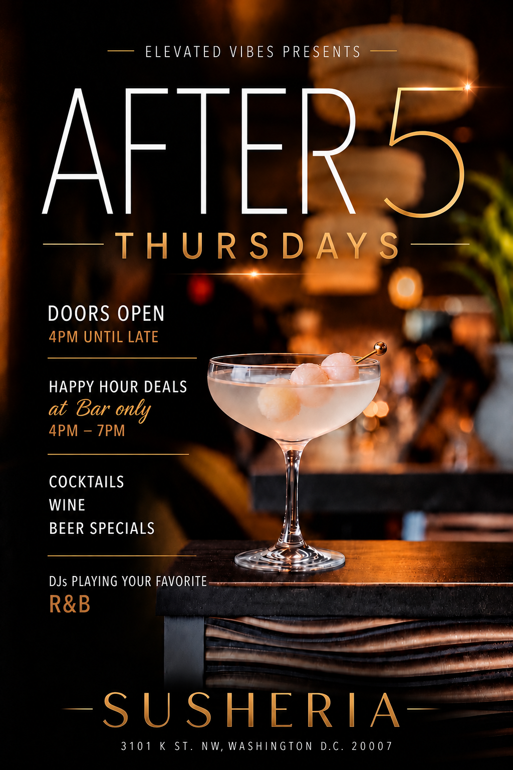 AFTER 5 THURSDAYS
Grown Folks R&B Happy Hour