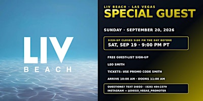 Special Guest at LIV Beach