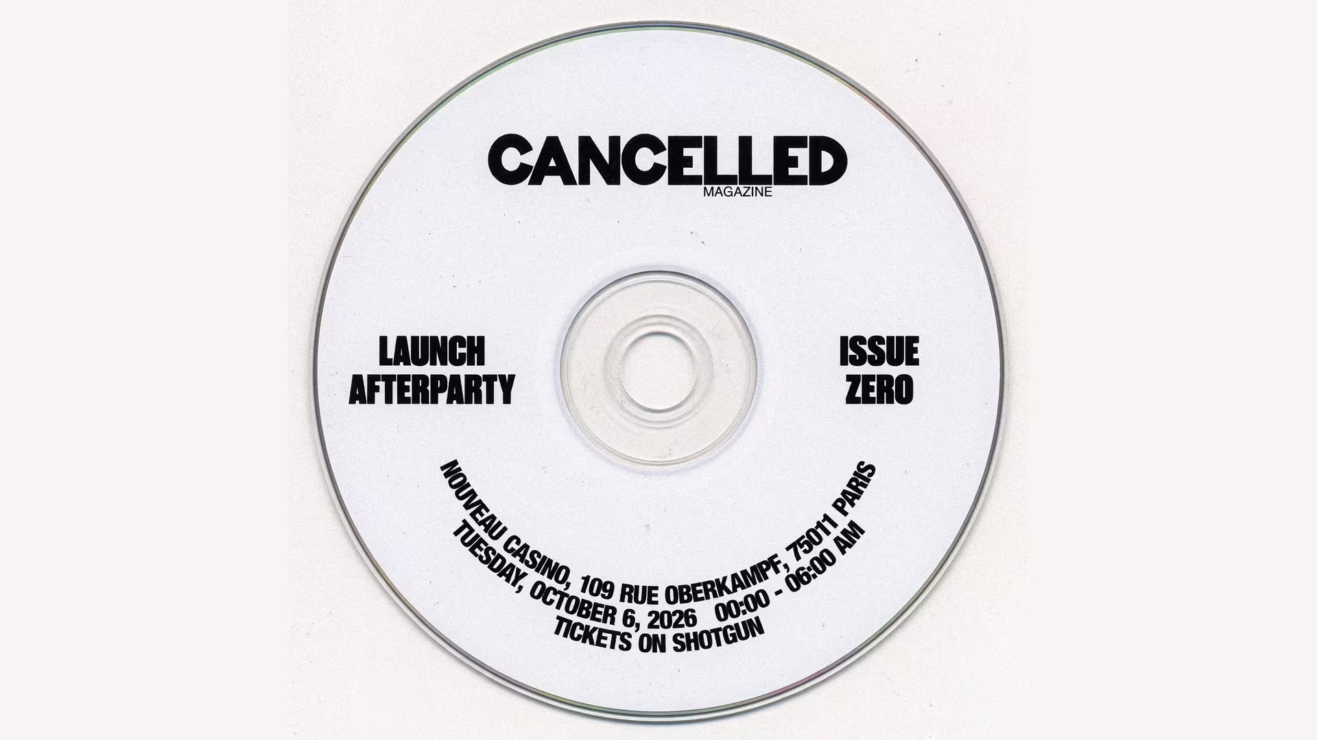 Cancelled Magazine Launch Afterparty