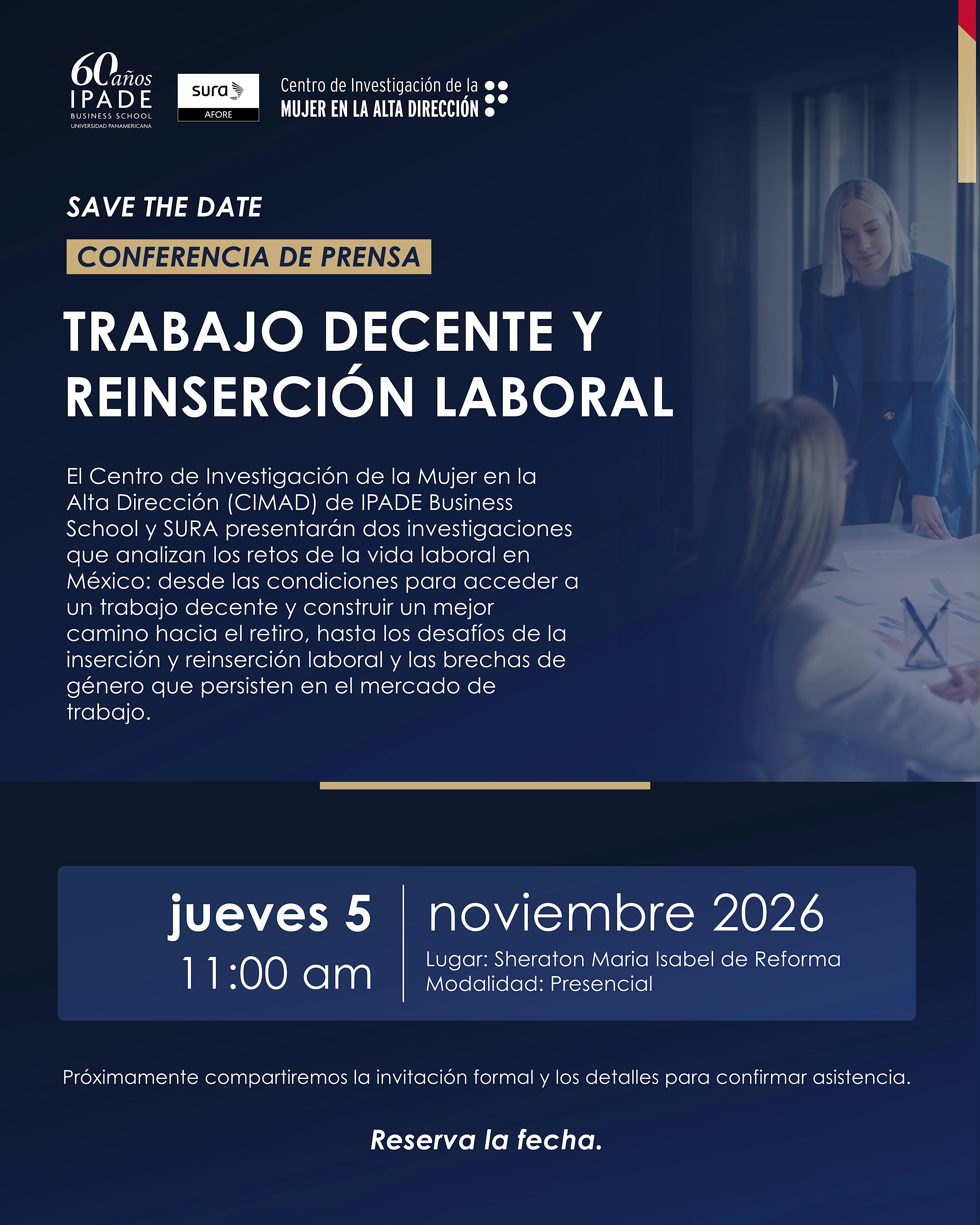 Conferencia: DESAFÍOS DE TRABAJO Y REINSERCIÓN laboral en México