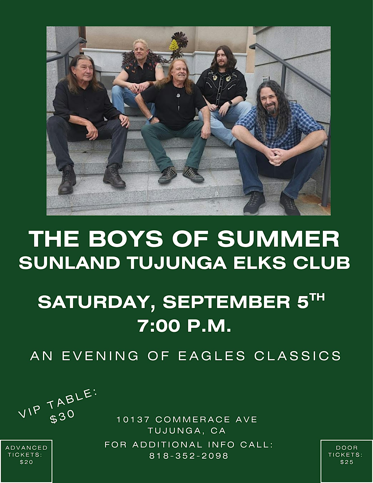 The Boys of Summer live at Sunland - Tujunga Elks Club
