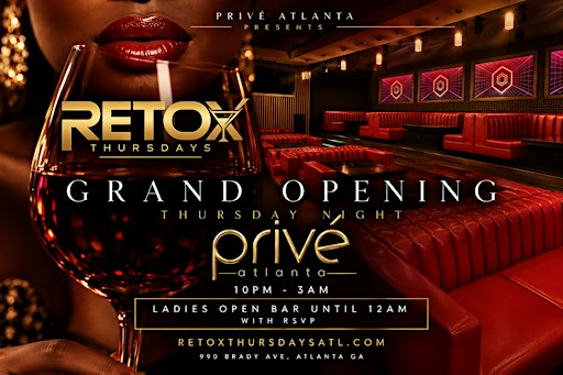 PRIVE THURSDAYS | OPEN BAR + FREE BIRTHDAY SECTIONS