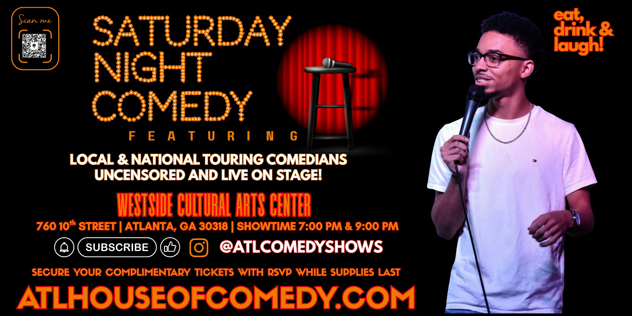 The Georgia Comedy Experience this Saturday @ Westside Cultural Arts Center