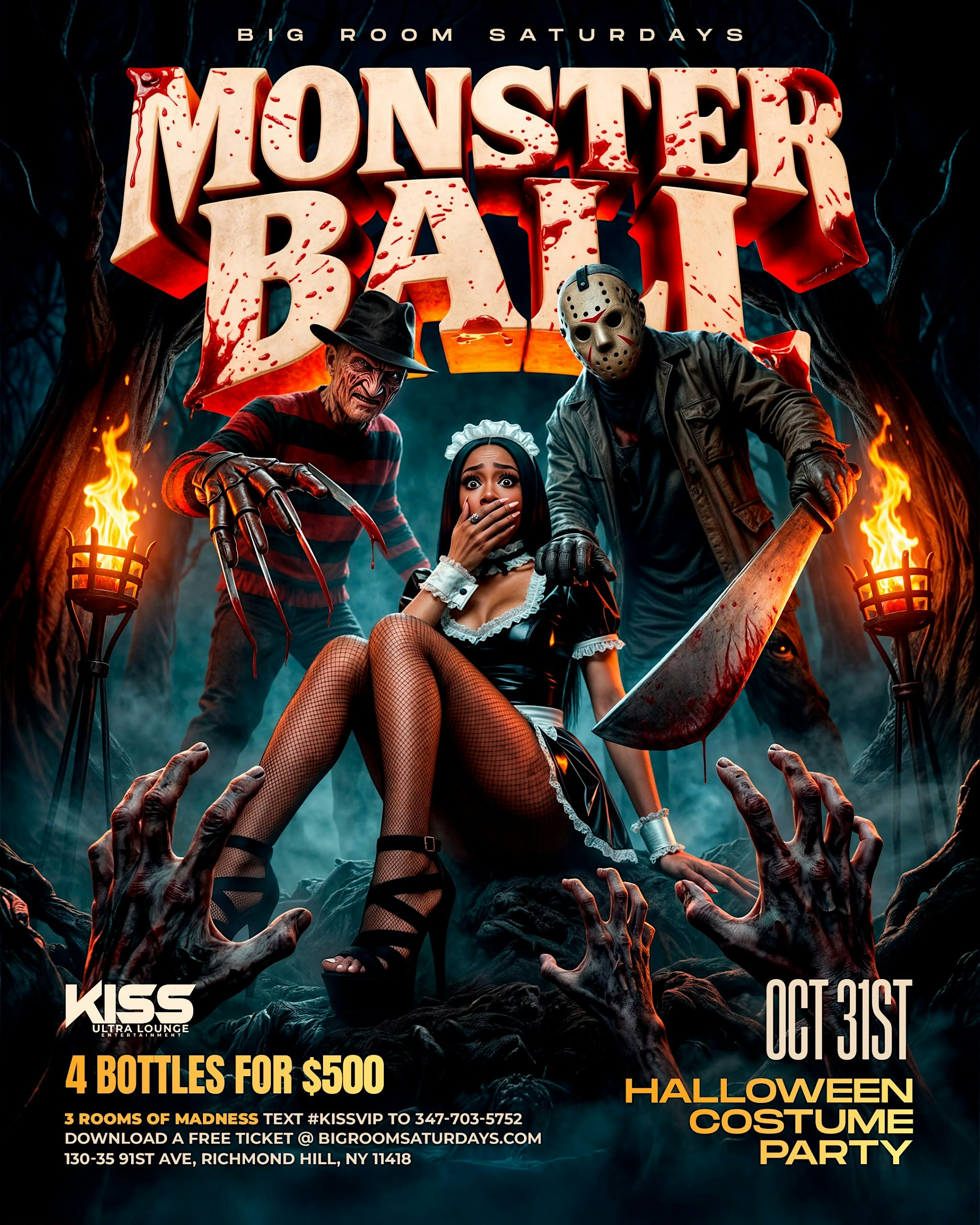 MONSTER BALL IN BIGROOM SATURDAYS AT KISS LOUNGE