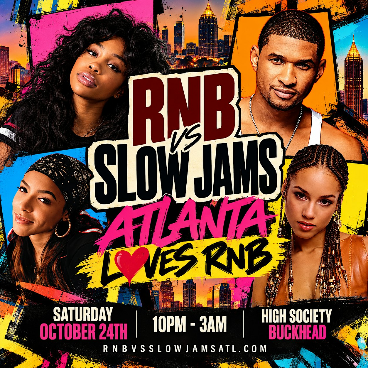 RNB VS SLOW JAMS ATL - Late Night Party in Buckhead (FREE B4 11PM W/ TIXS)
