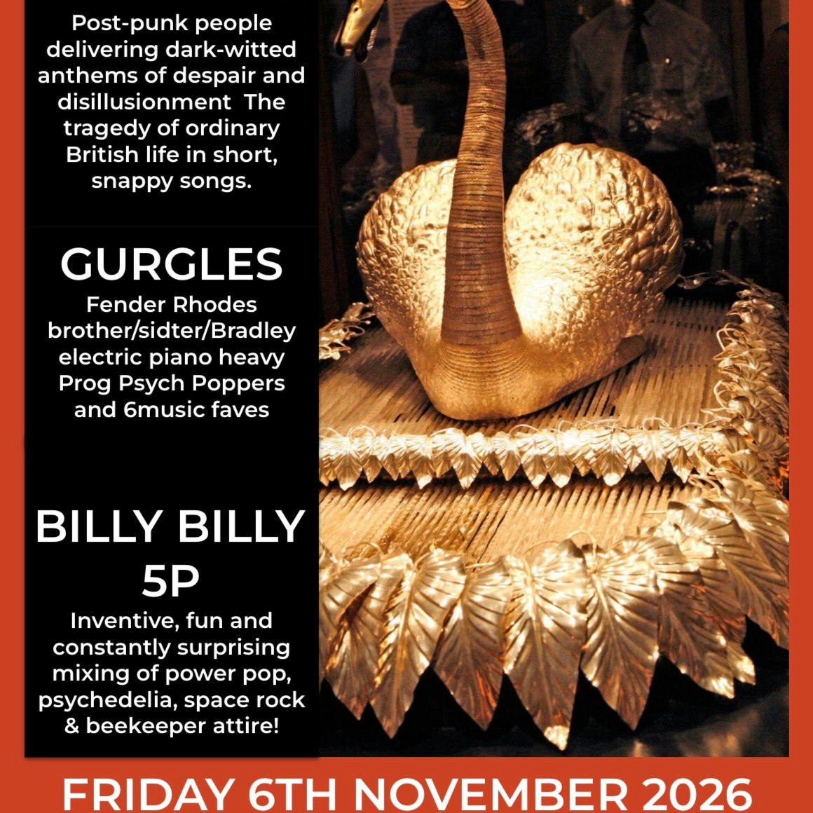 The Wind up Birds + Gurgles + Billy Billy 5p
