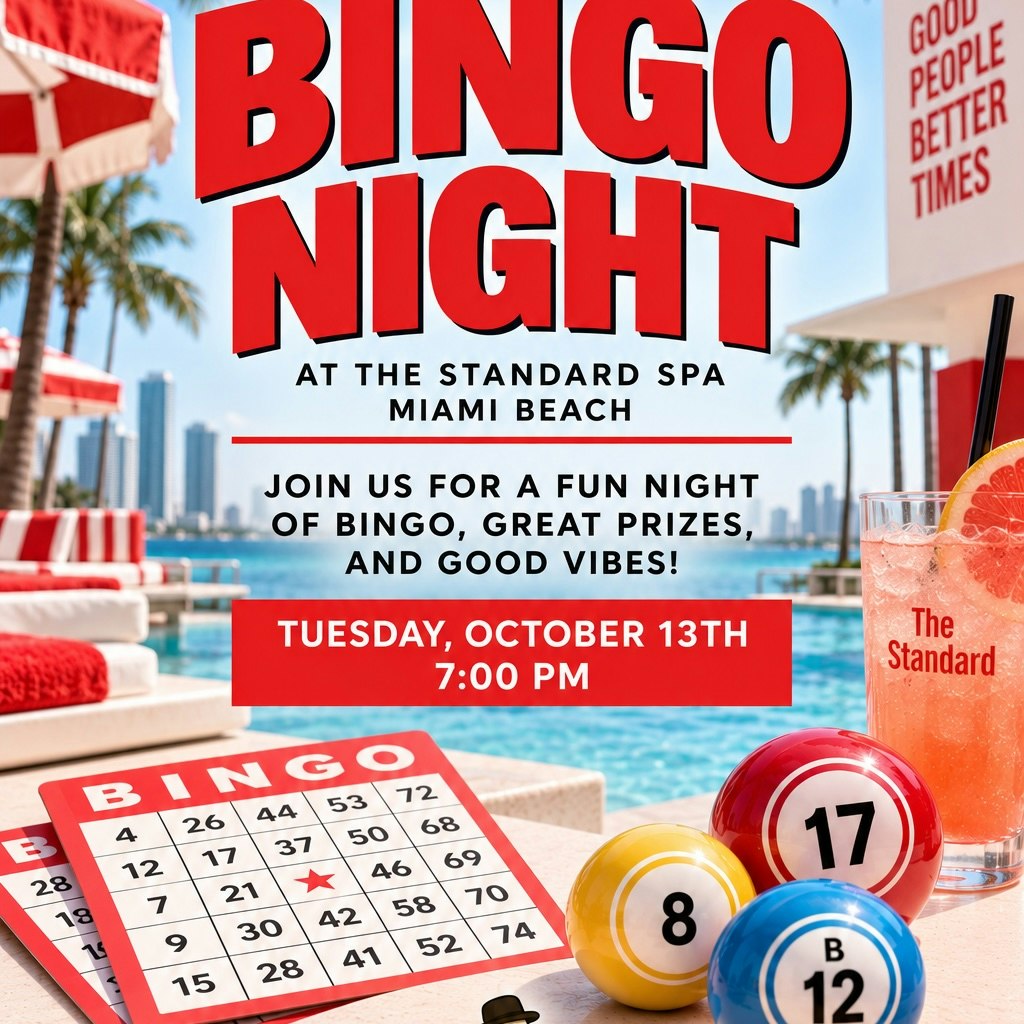Bingo Night @ The Standard Spa Miami Beach