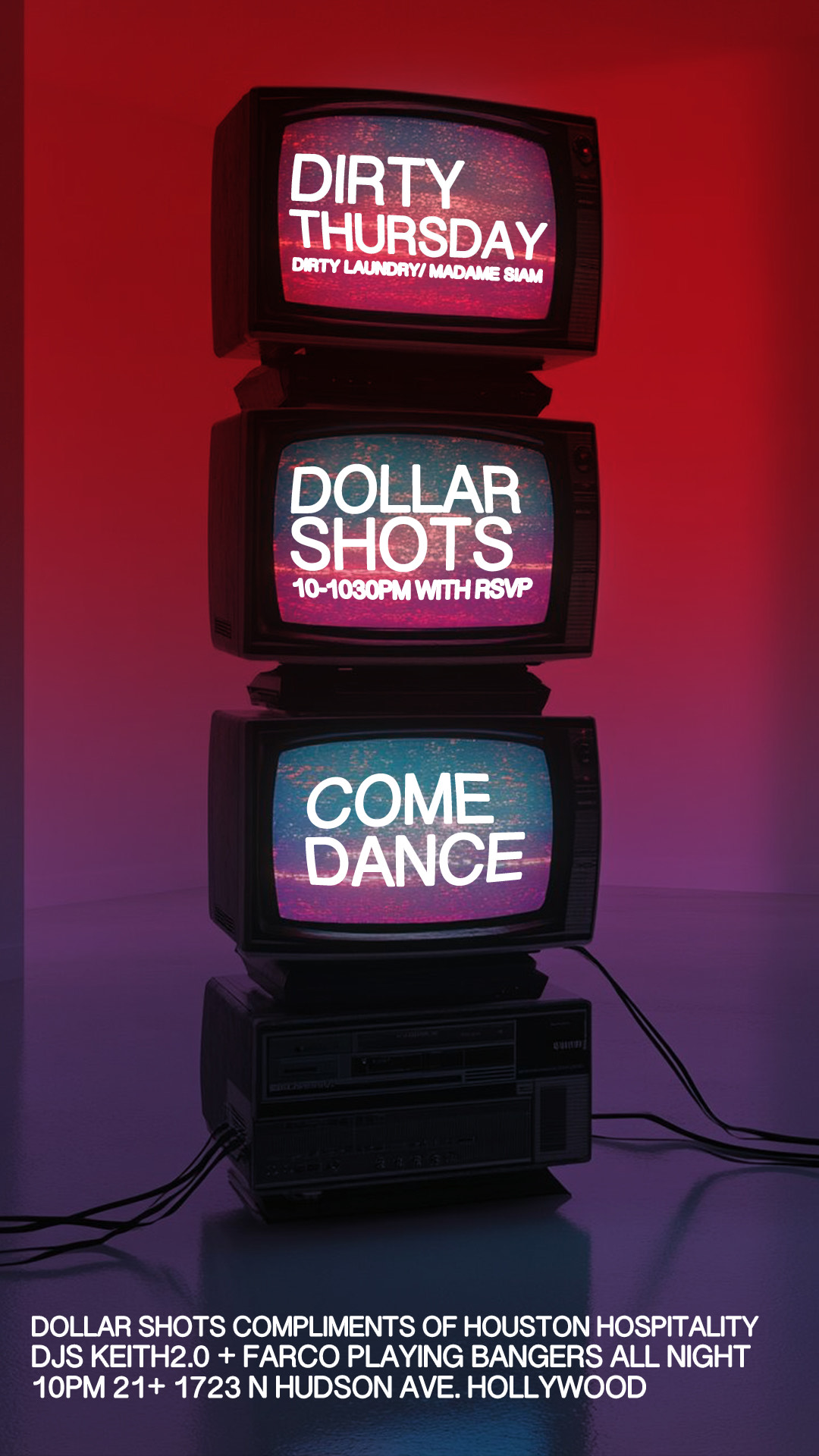 Dirty Thursday At Madame Siam Dirty Laundry Thursday + Dollar  Shots!