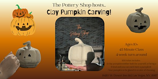 Carve a Clay Pumpkin  at The Pottery Shop (DI & Durango)