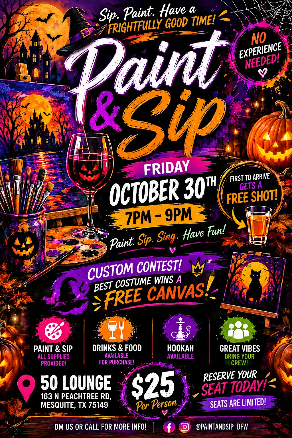 Paint and Sip: Halloween Edition