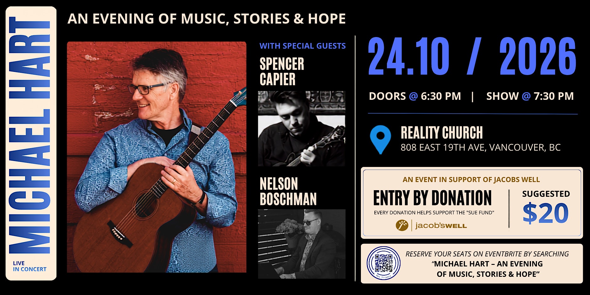 ✨ Michael Hart – An Evening of Music, Stories & Hope ✨