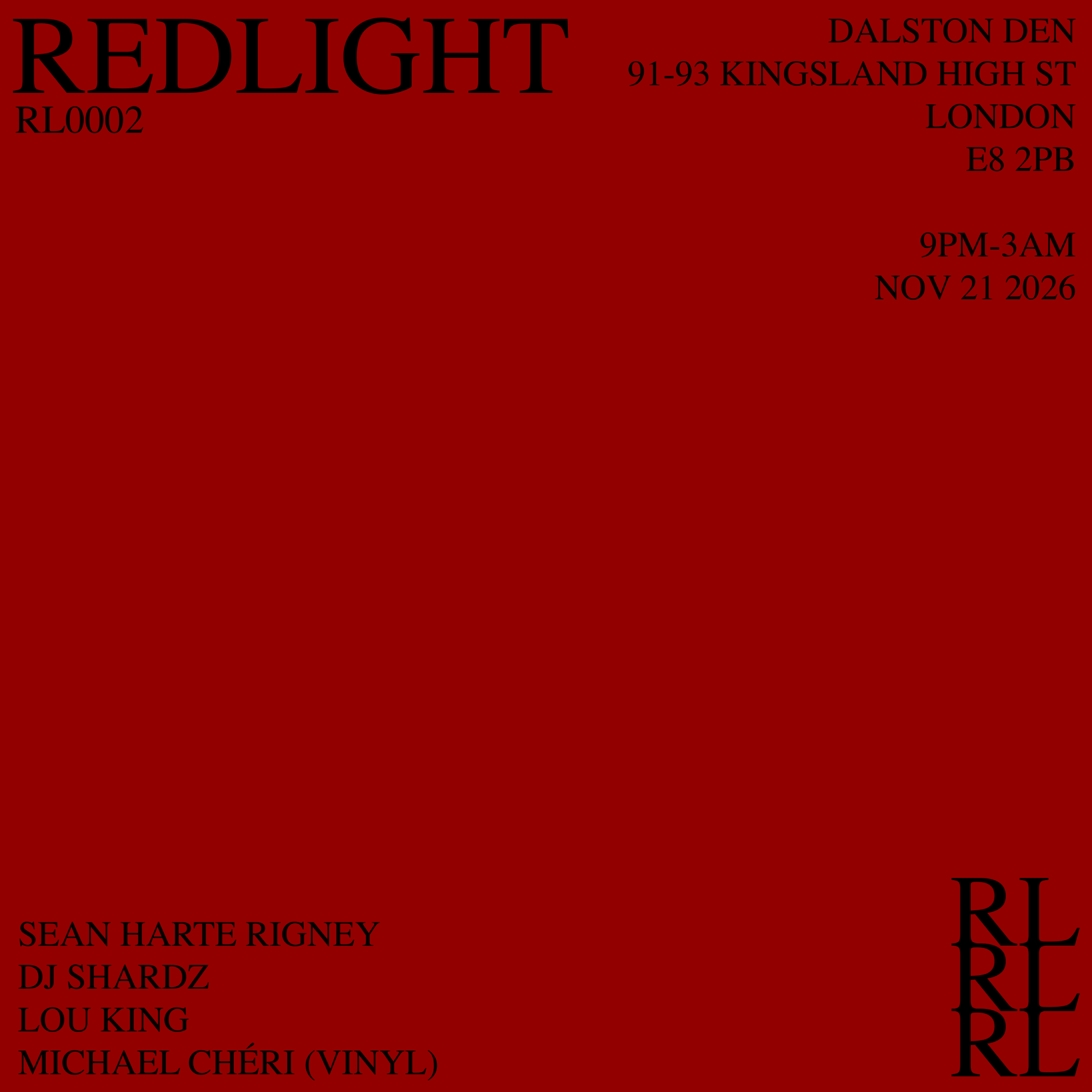 RL0002: Sean Harte Rigney, DJ Shardz, Lou King, Michael Chéri