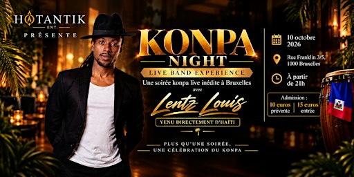 Konpa night : Live band experience avec Lentz Louis