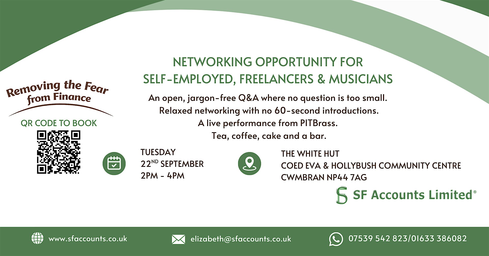 Networking opportunity for musicians, self-employed & freelancers.