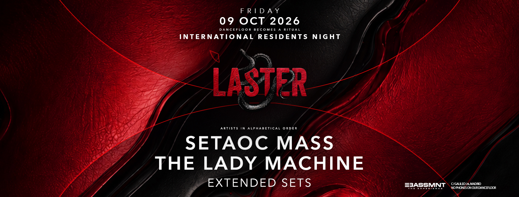 Laster Club presents INTERNATIONAL RESIDENTS NIGHT with The Lady Machine & Setaoc Mass