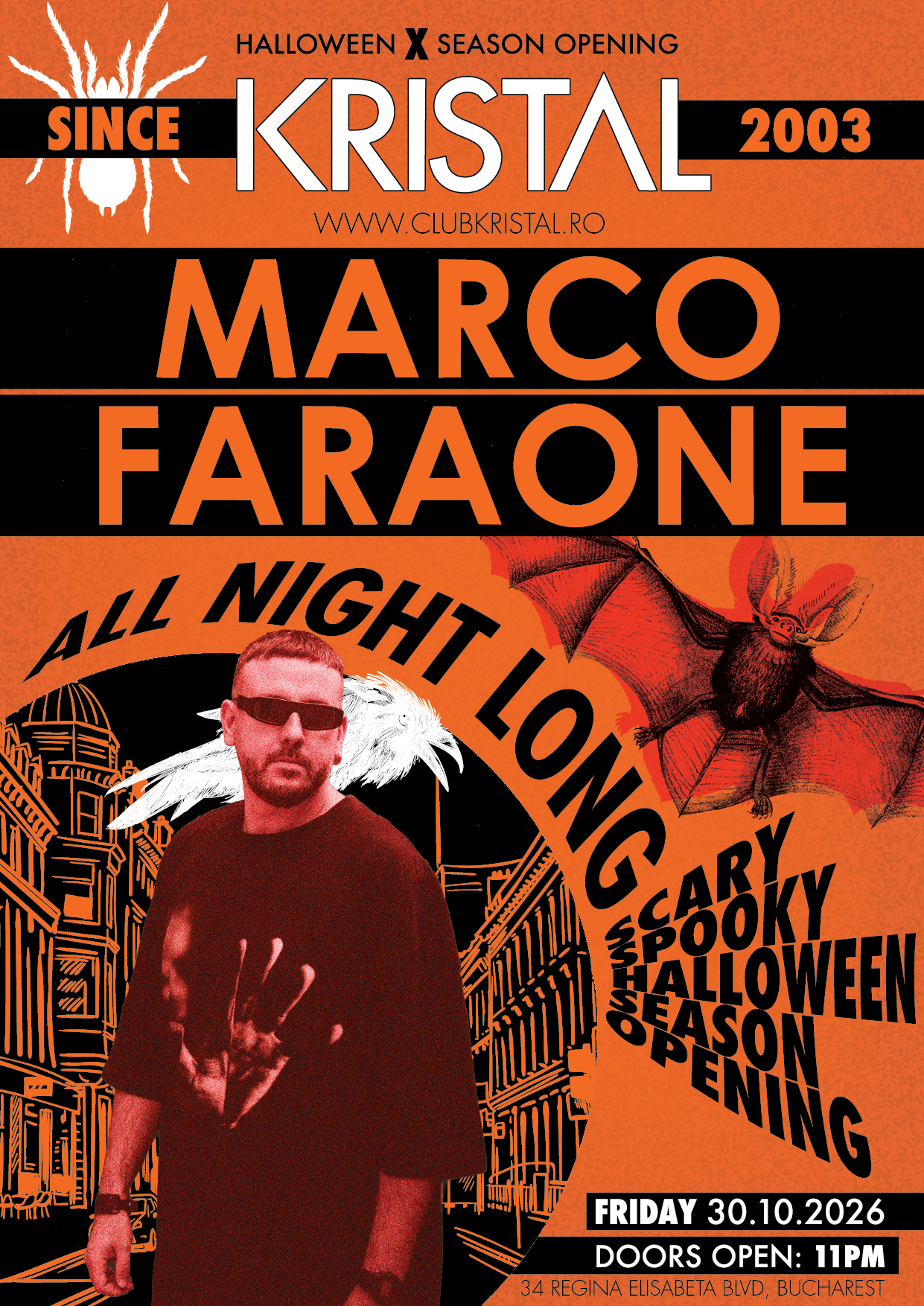 KRISTAL OPENING PARTY x HALLOWEEN with Marco Faraone [ ALL NIGHT LONG ]