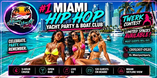 Booze Cruise in Miami - Best Music -  Dance Contest - Open bar