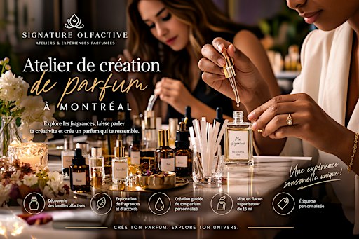 Atelier de création de parfum à Montréal | accompagné par des cocktails