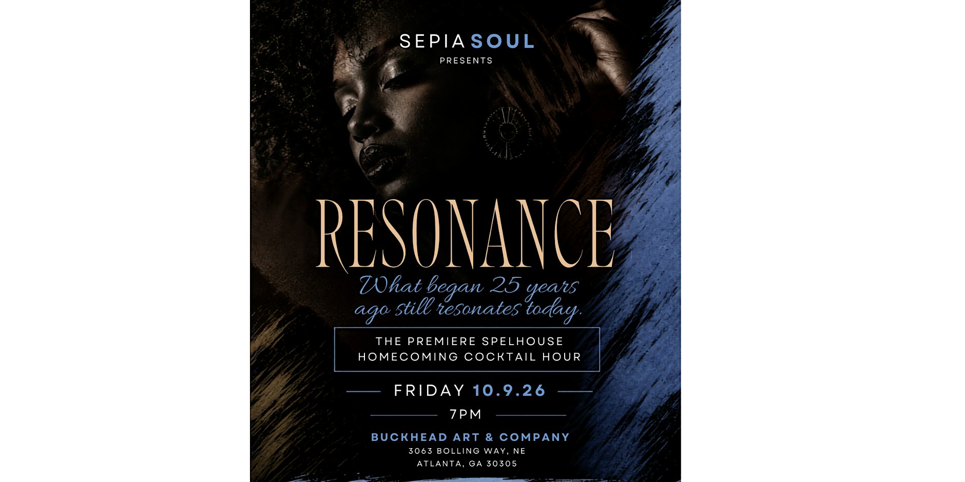 Sepia Soul Presents RESONANCE!  2026 SpelHouse Homecoming Cocktail Hour