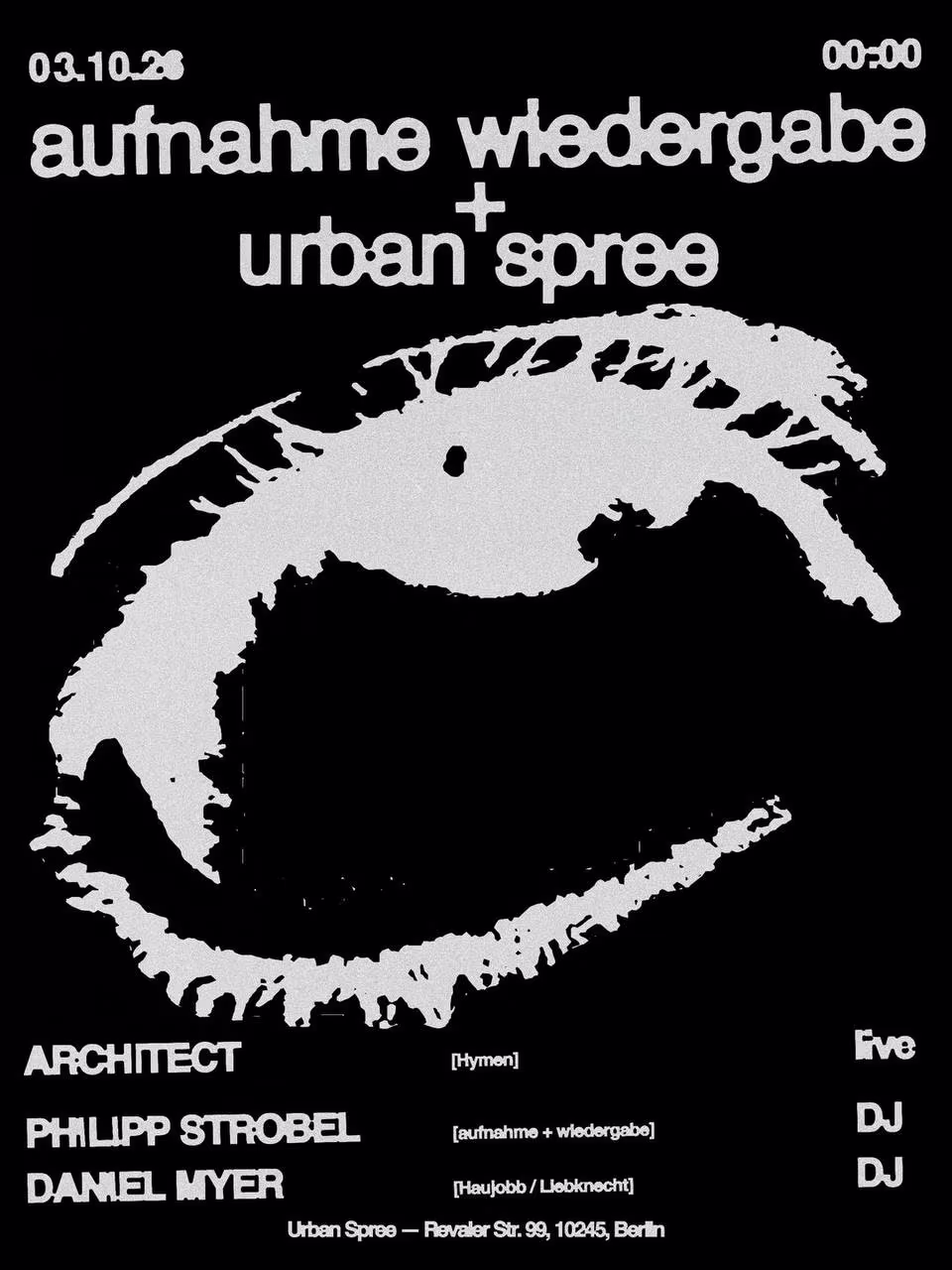 Tag Der Clubkultur: Aufnahme + Wiedergabe X Urban Spree