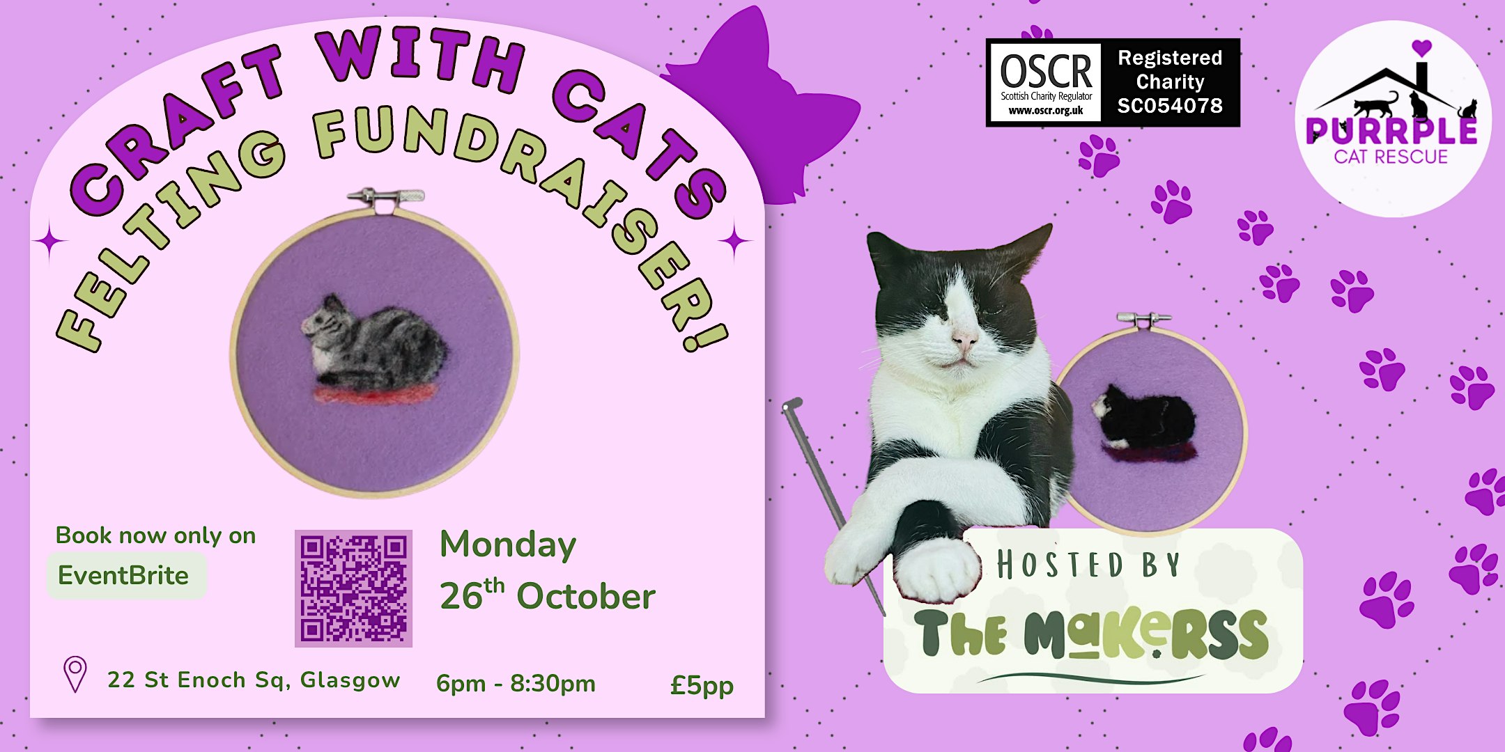 The Makerss x PCR Purrsents: Felting Fundraiser with Cats!