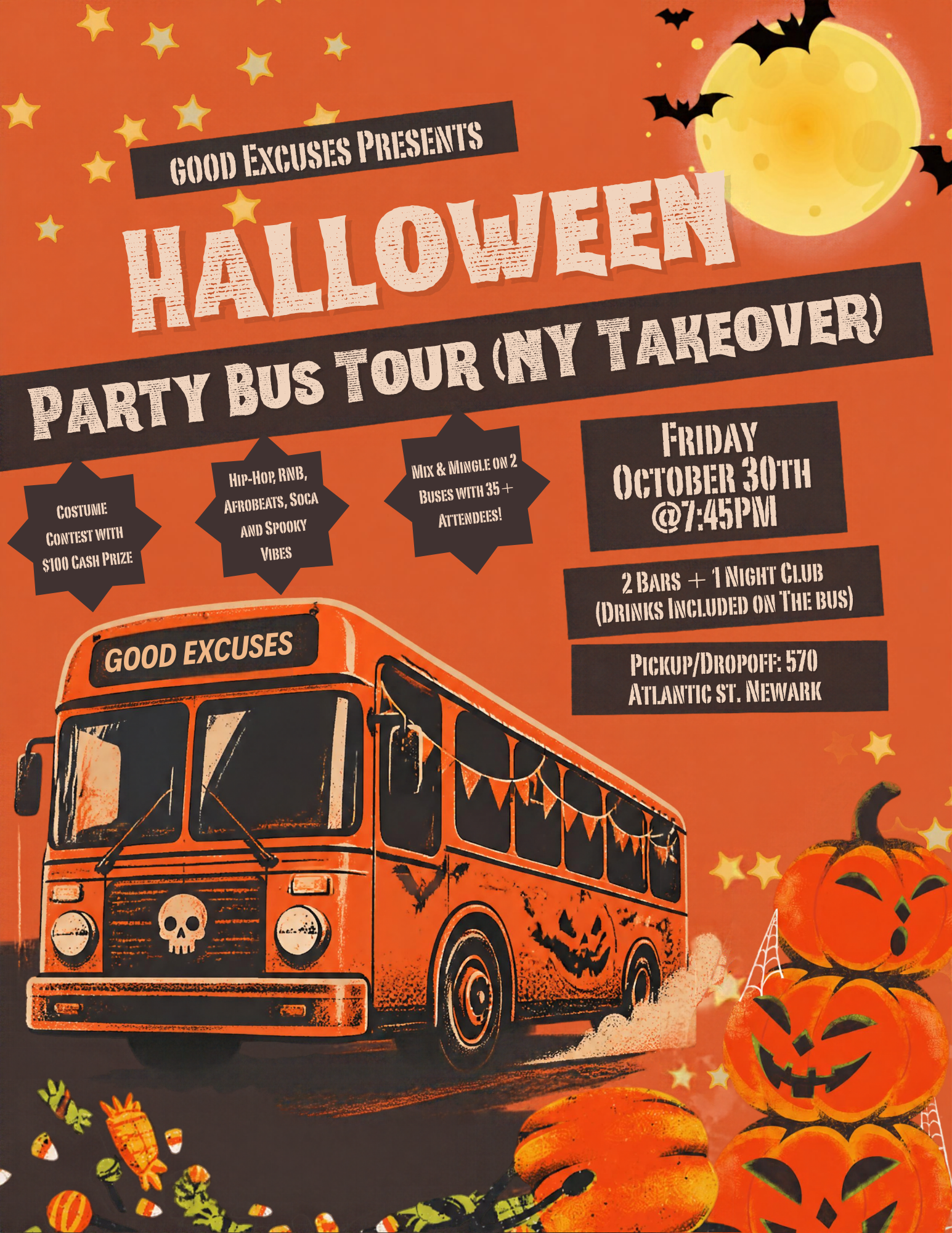 Good Excuses  - Halloween Party Bus Edition