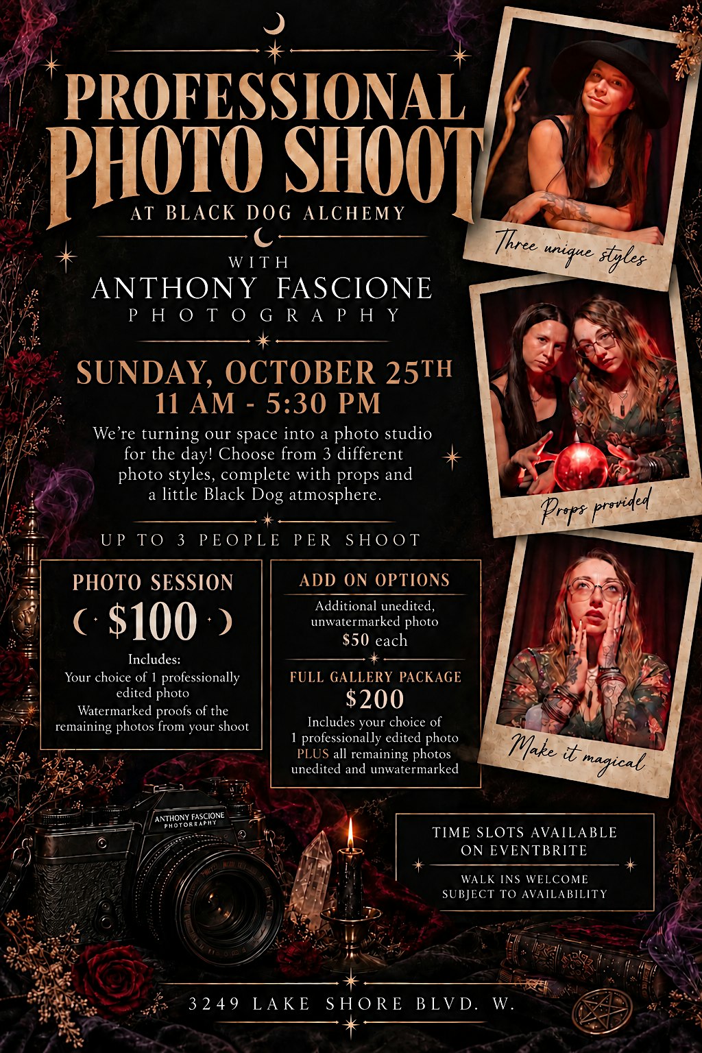 Witch’s Portrait Parlour ~ Sunday Oct 25th