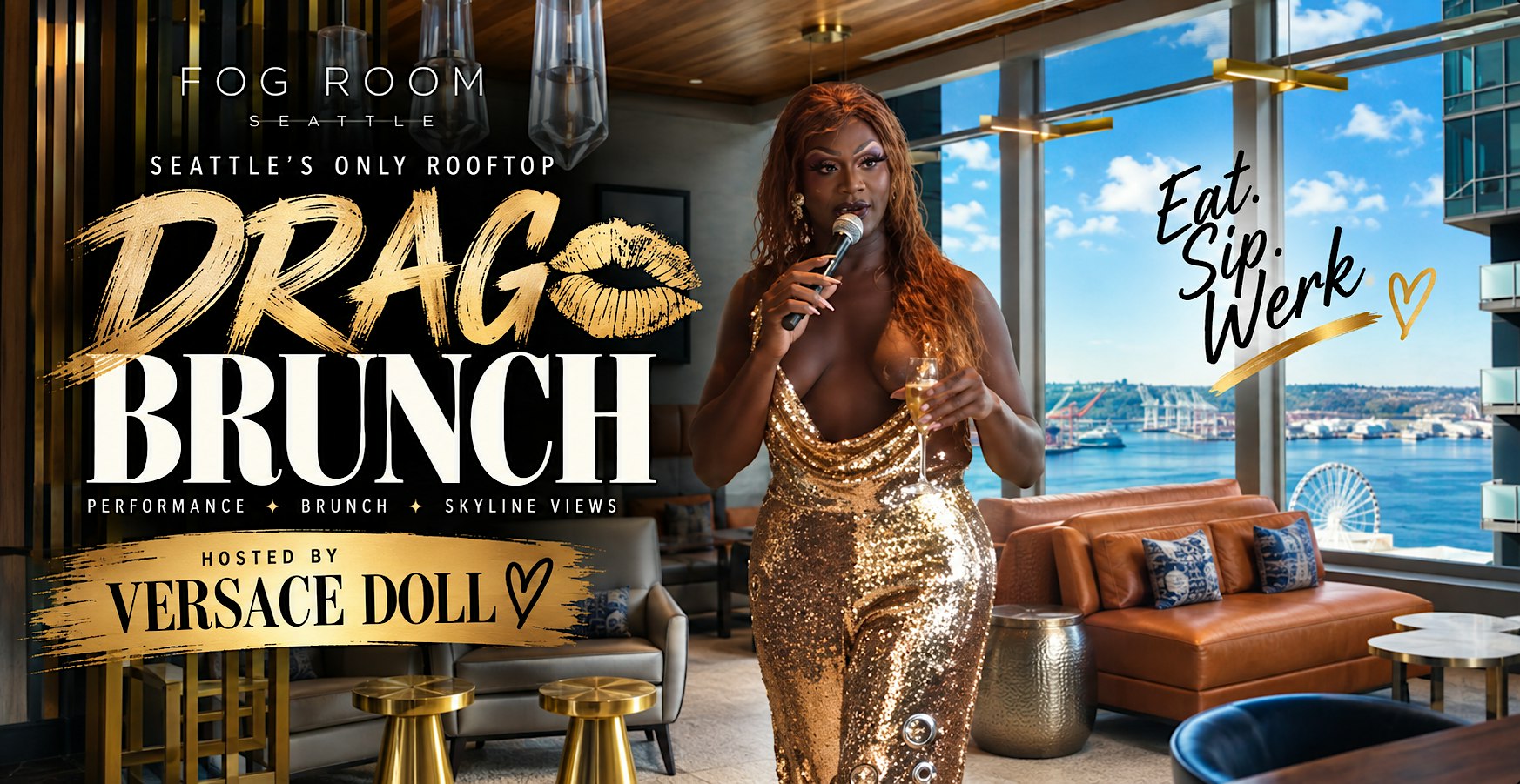 Rooftop Seattle Drag Brunch at Fog Room