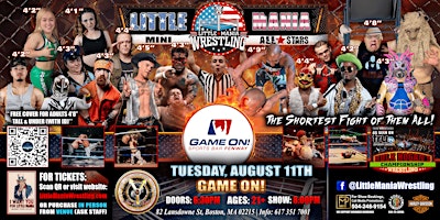 Boston, MA - Little Mania Mini Wrestling @ Game On! Fenway