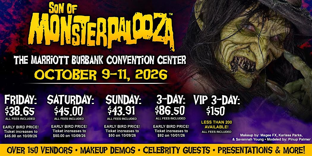 SON OF MONSTERPALOOZA - Burbank - 2026