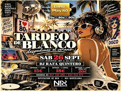 Tardeo de blanco Long Play 80 en NIX Barcelona