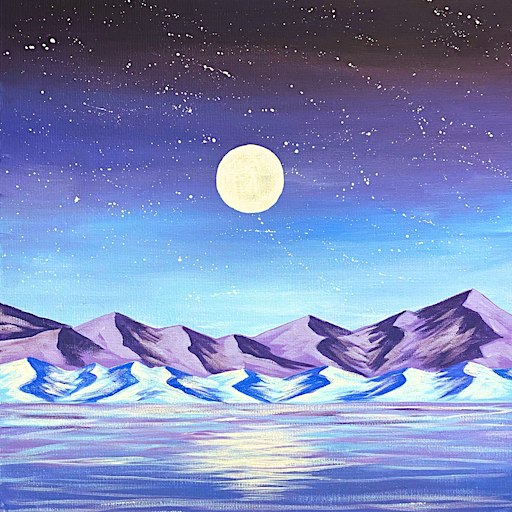 Sip & Paint at the The Lounge Bedminster, Bristol - "Arctic Moonlight"